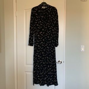 Vintage DKNY button front long dress size 8